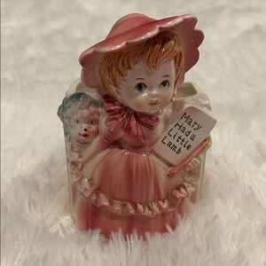 E.O. Brody Antique Pink Mary Had a Little Lamb Figurine
